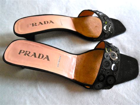 Prada black mules